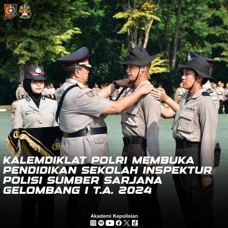 KALEMDIKLAT POLRI MEMBUKA PENDIDIKAN SEKOLAH INSPEKTUR POLISI SUMBER