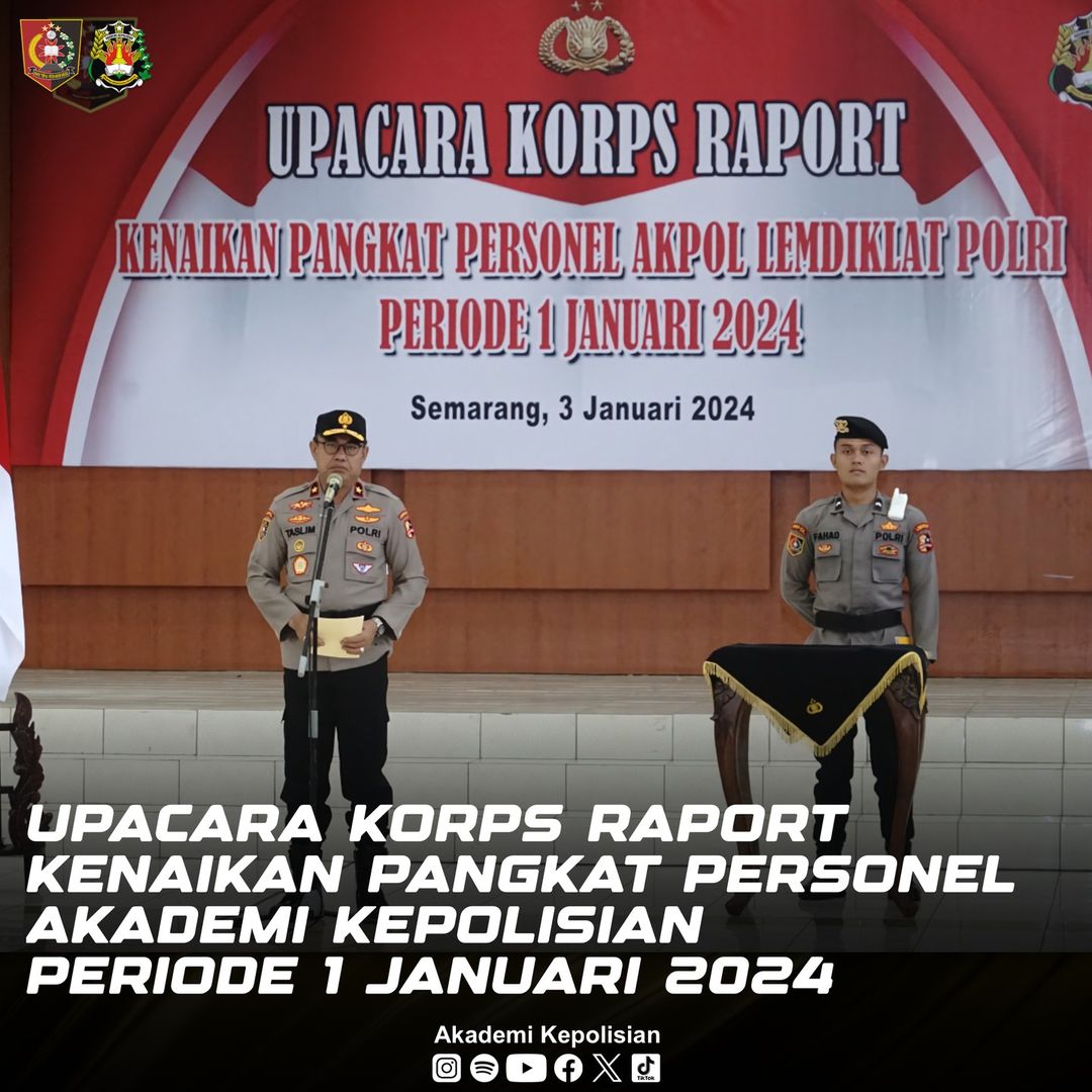 Upacara Korps Raport Kenaikan Pangkat Personel Akademi Kepolisian