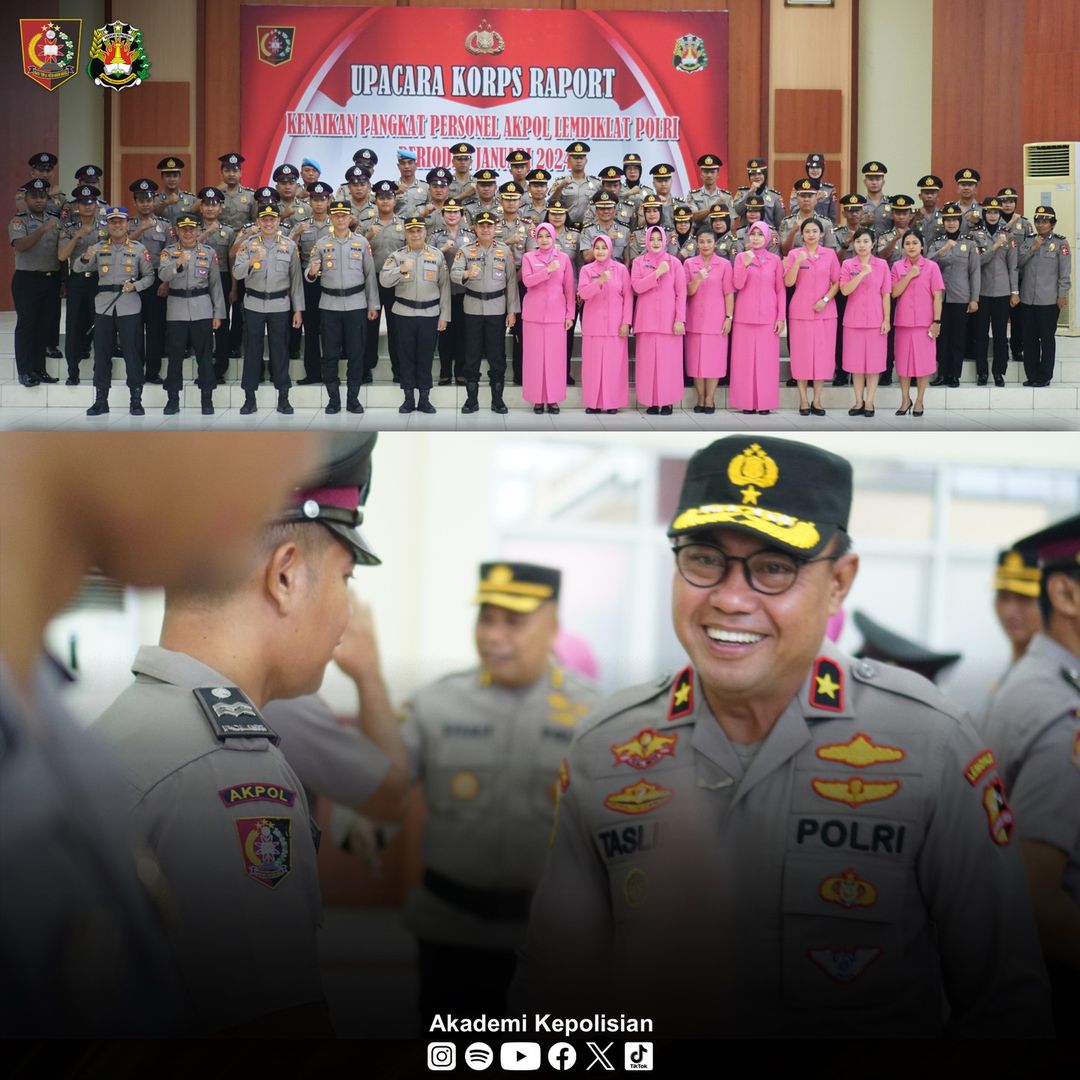 Upacara Korps Raport Kenaikan Pangkat Personel Akademi Kepolisian