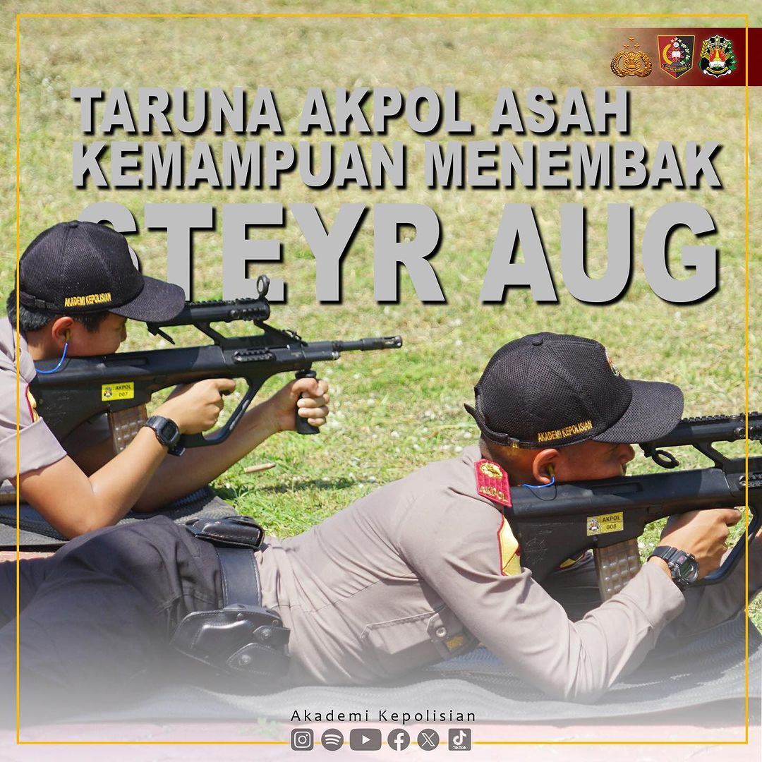 Taruna Akpol Asah Kemampuan Menembak Steyr Aug Akademi Kepolisian